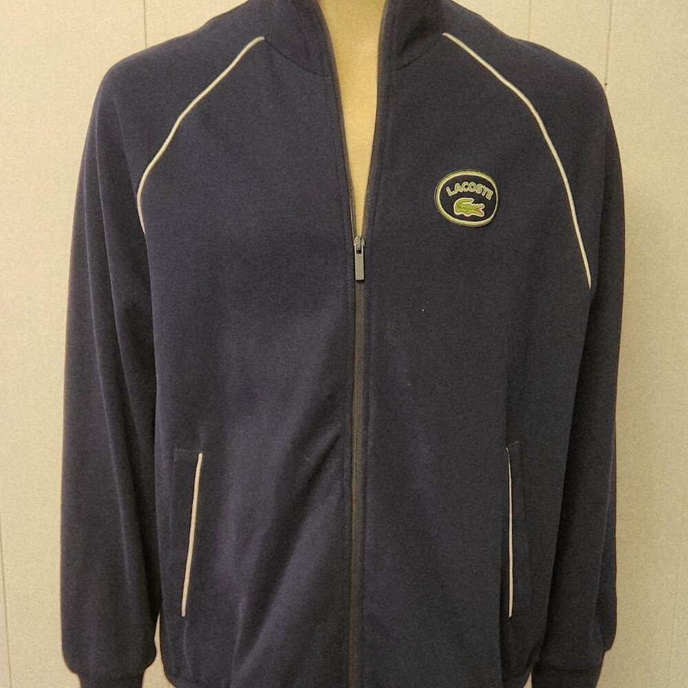 Lacoste jacket 3XL men's navy knit zip front